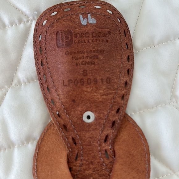 LINEA PELLE Silver metallic leather belt Size S. - Picture 9 of 10